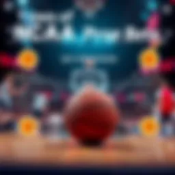 Detailed infographic illustrating different types of NCAA basketball prop bets