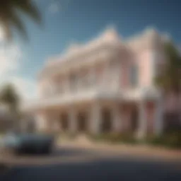 Exterior view of a prominent casino in Bermuda showcasing elegant architecture