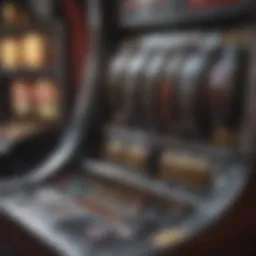 An intricate view of a slot machine's internal mechanics