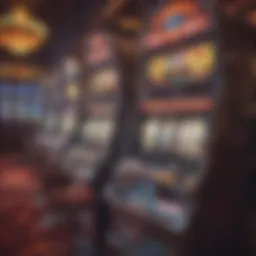 Vibrant array of Las Vegas slot machines in a casino