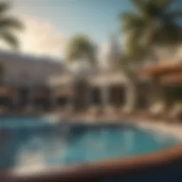 Luxurious poolside experience at a Philadelphia casino