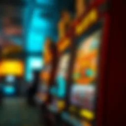 Classic Vegas slot machine with bright lights