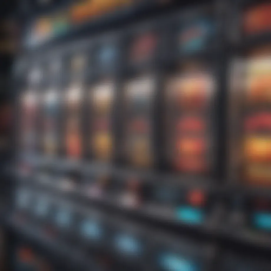 Exciting slot machine interface with vibrant colors