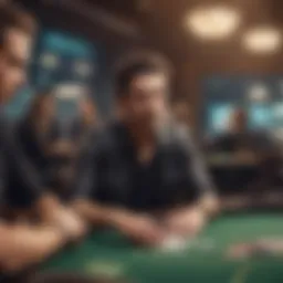 An elegant setup for an online poker game highlighting Texas Hold'em