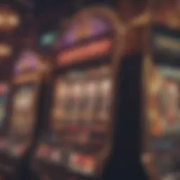 Colorful array of casino slot machines showcasing various themes