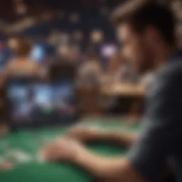 User engaging with the Vegas app interface