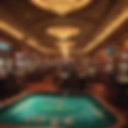 Inside view of a bustling Golden Nugget casino showcasing table games