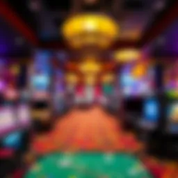 A vibrant casino floor showcasing various gaming options