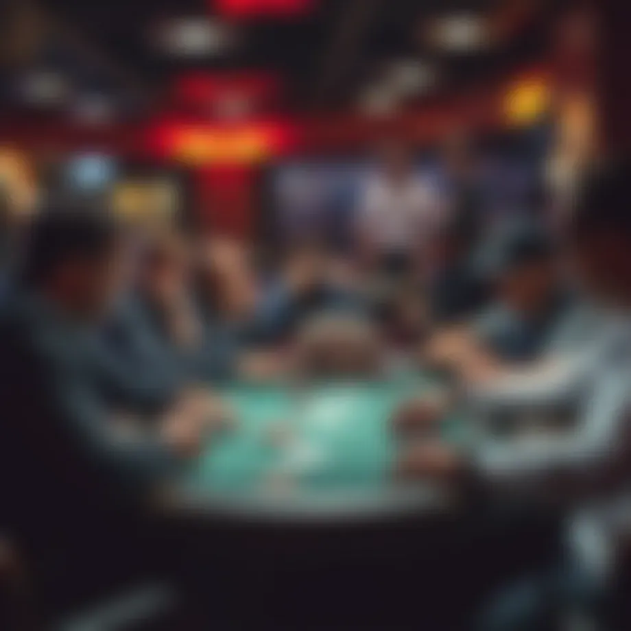 An intense poker game in progress at a local San Antonio venue