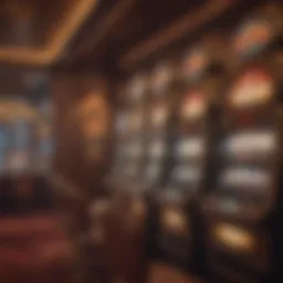 Luxurious slot machine interior at a Las Vegas casino