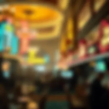 Vintage photograph depicting the bustling casino atmosphere