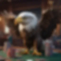 A soaring eagle symbolizing strategy and freedom in poker