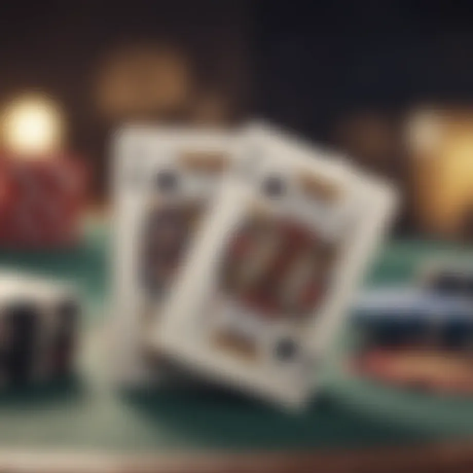Visual representation of blackjack cards